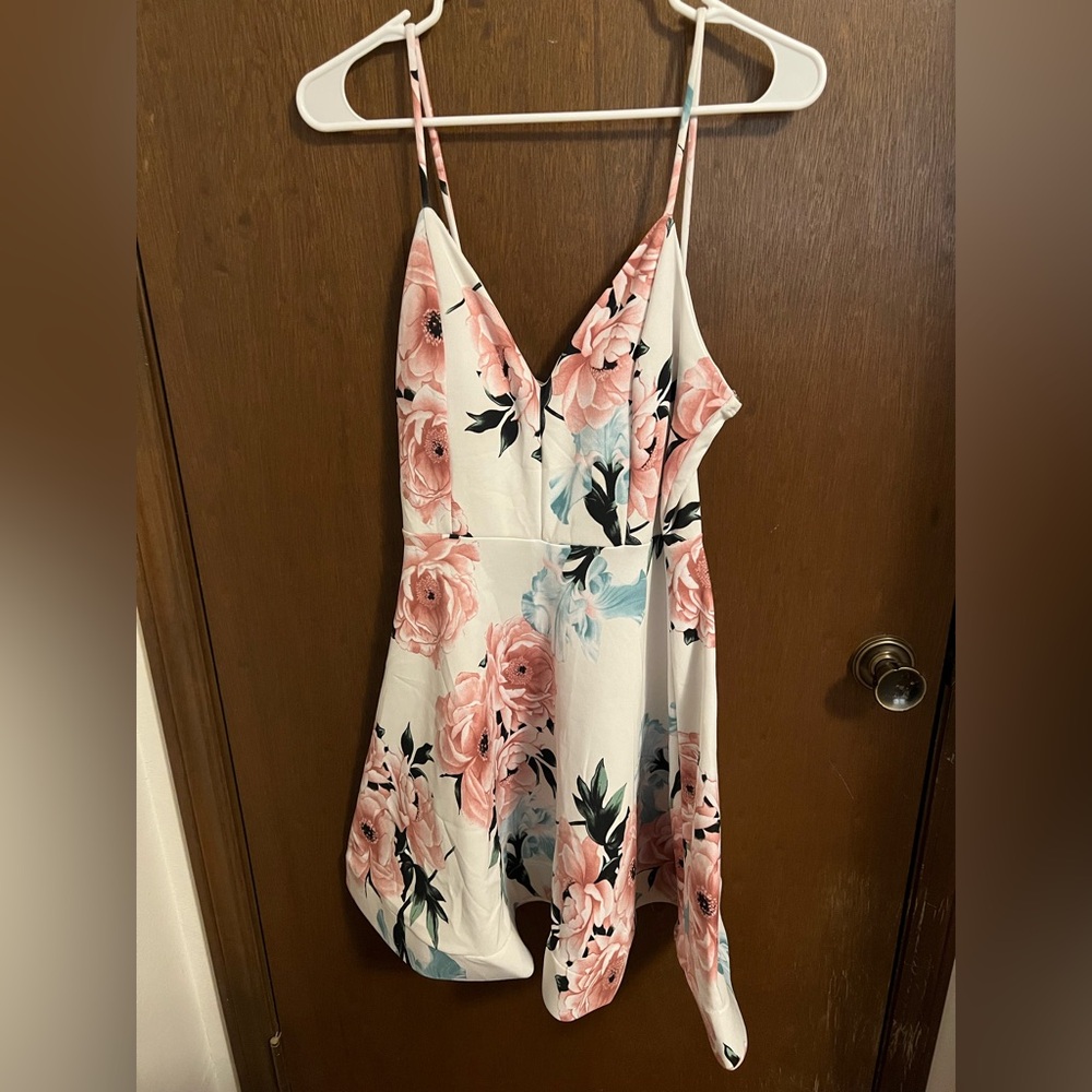 Floral white dress